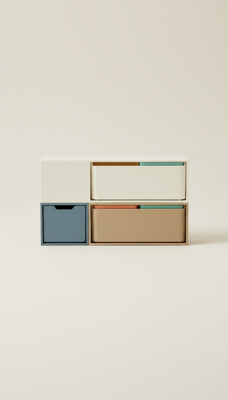 Modular Kitchen Organizer with Stackable Trays